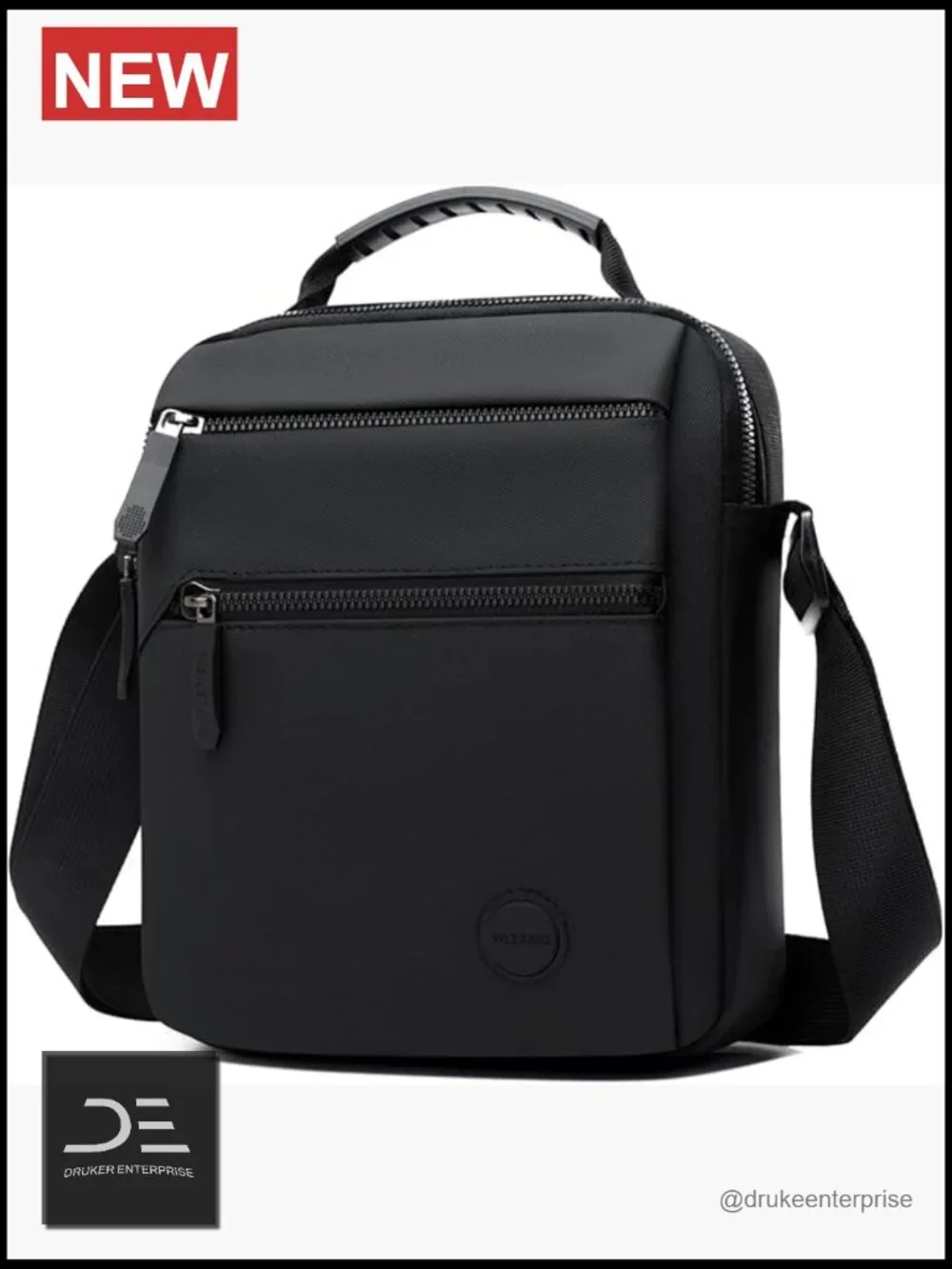 Anti-Theft Crossbody Messenger Bag with Adjustable Strap Water Resistant Nylon